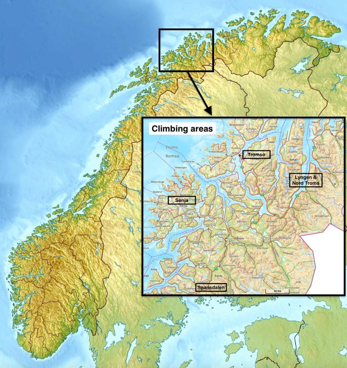 ترومسو, نروژ, نقشه