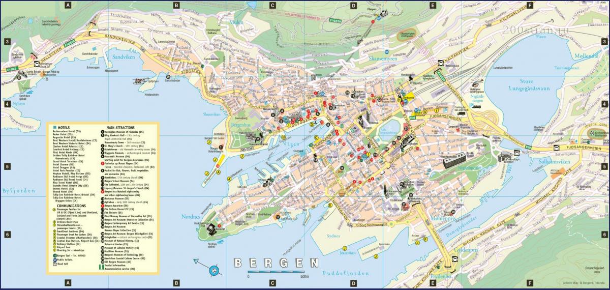برگن, نروژ, نقشه شهرستان