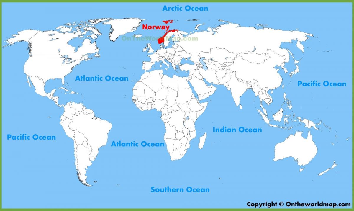 نقشه جهان نشان نروژ