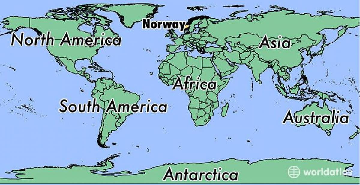 نقشه از نروژ محل در جهان 