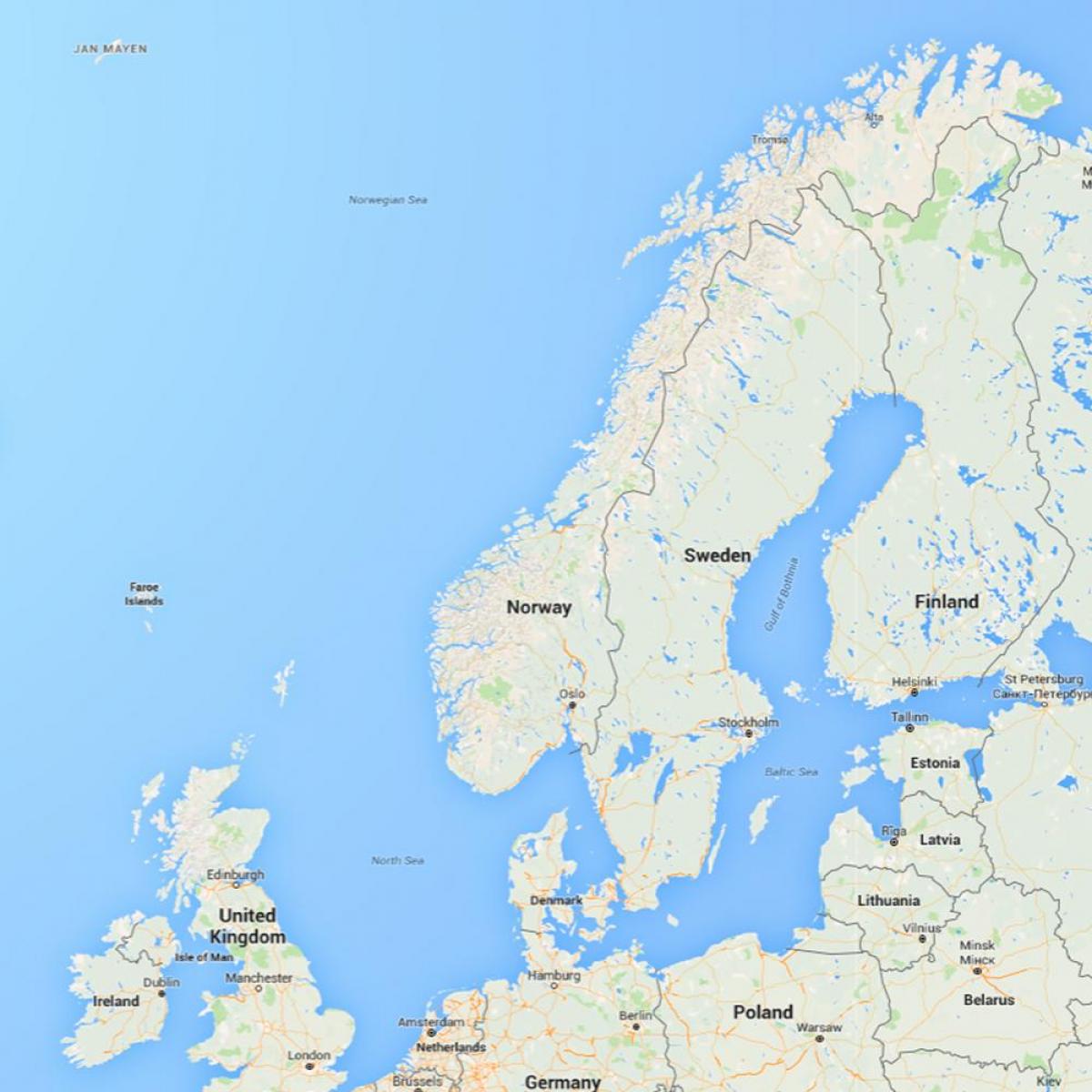 نقشه norge نروژ