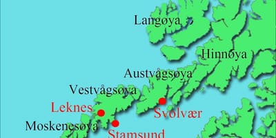 جزایر Lofoten نروژ نقشه