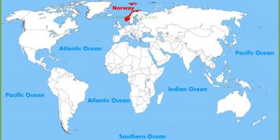 نقشه جهان نشان نروژ
