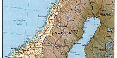 نقشه دقیق از نروژ با شهرستانها